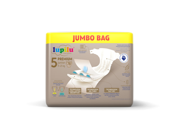Pełny ekran: LUPILU® Pieluchy PREMIUM 5 Junior (11-23 kg), 78 sztuk - zdjęcie 2