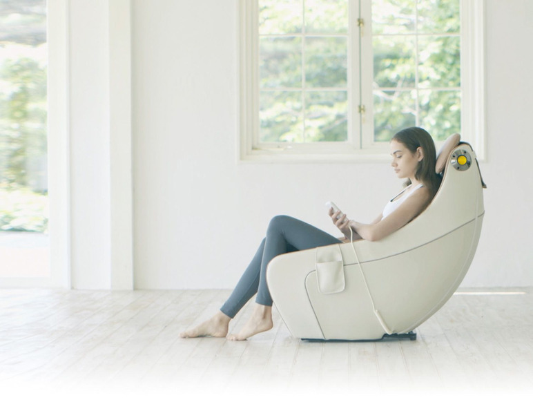 Pełny ekran: Fotel masujący Synca CirC Compact, bordowy - zdjęcie 2
