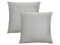 Dwie szare poszewki na poduszki