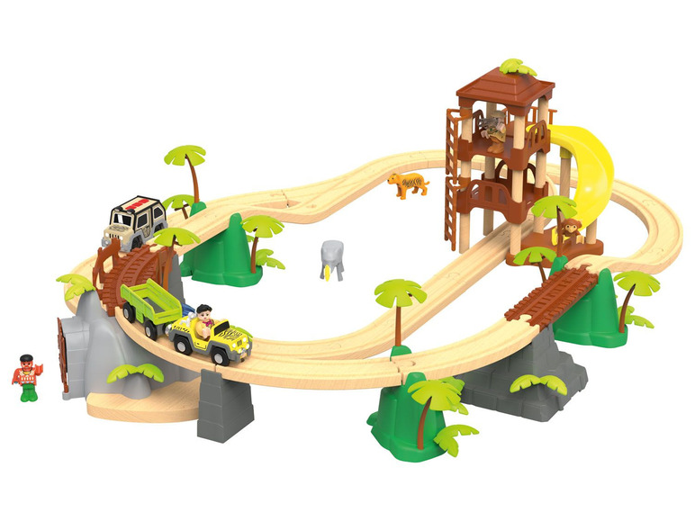 Pełny ekran: Playtive Drewniana kolejka dżungla lub plac budowy, 1 zestaw - zdjęcie 16