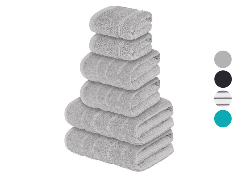 Pełny ekran: LIVARNO home Zestaw ręczników frotté, 6 elementów - zdjęcie 1