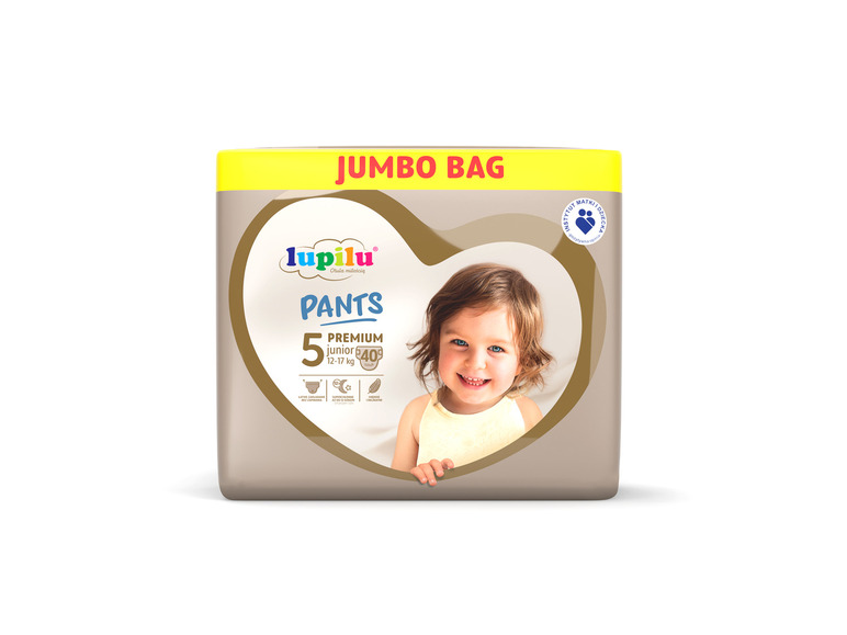 Oddychające pantsy PREMIUM 5 (12-17 kg), 40 sztuk