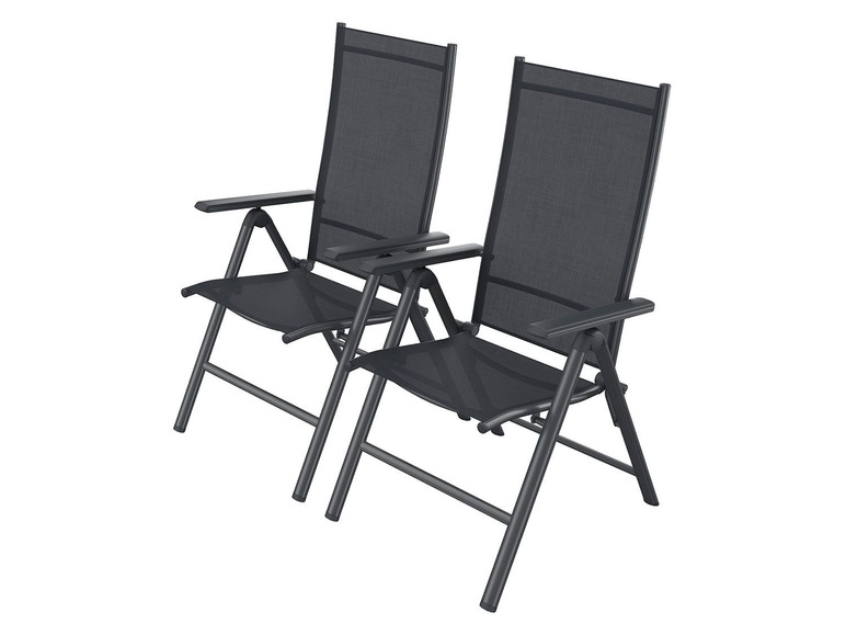 Pełny ekran: florabest Aluminiowe krzesło ogrodowe składane, 2 sztuki - zdjęcie 1