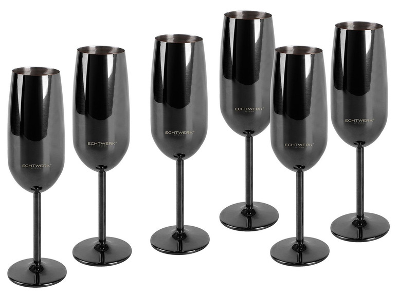 Pełny ekran: ECHTWERK Zestaw kieliszków do szampana, ze stali szlachetnej - zdjęcie 4