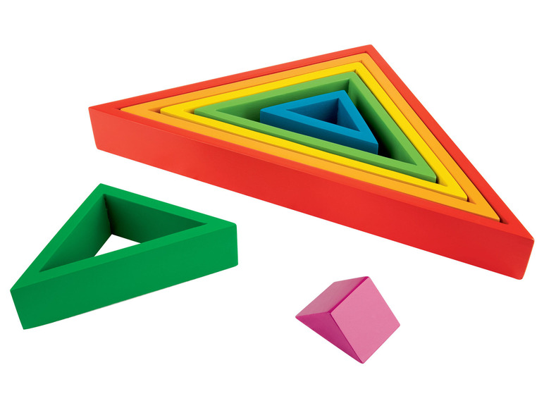 Pełny ekran: PLAYTIVE® Drewniana układanka Montessori w kolorach tęczy, 1 sztuka - zdjęcie 6