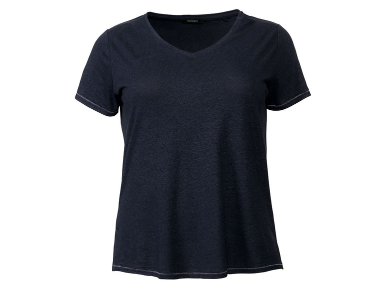 Pełny ekran: esmara® T-shirt damski z lnem XXL, 2 sztuki - zdjęcie 6