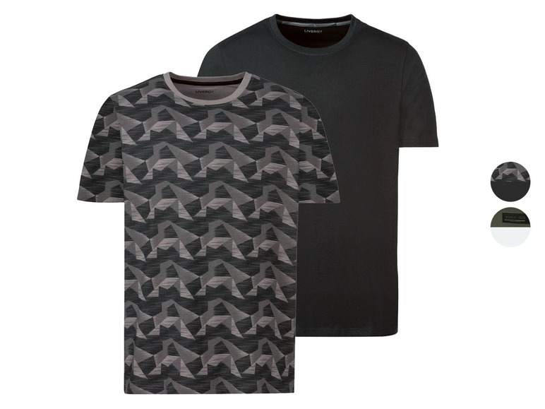 Pełny ekran: LIVERGY® T-shirt męski z bawełny, 2 sztuki - zdjęcie 1