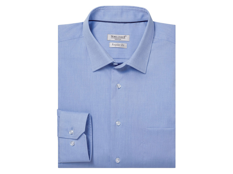 Pełny ekran: NOBEL LEAGUE® Koszula biznesowa męska jasnoniebieska - zdjęcie 3