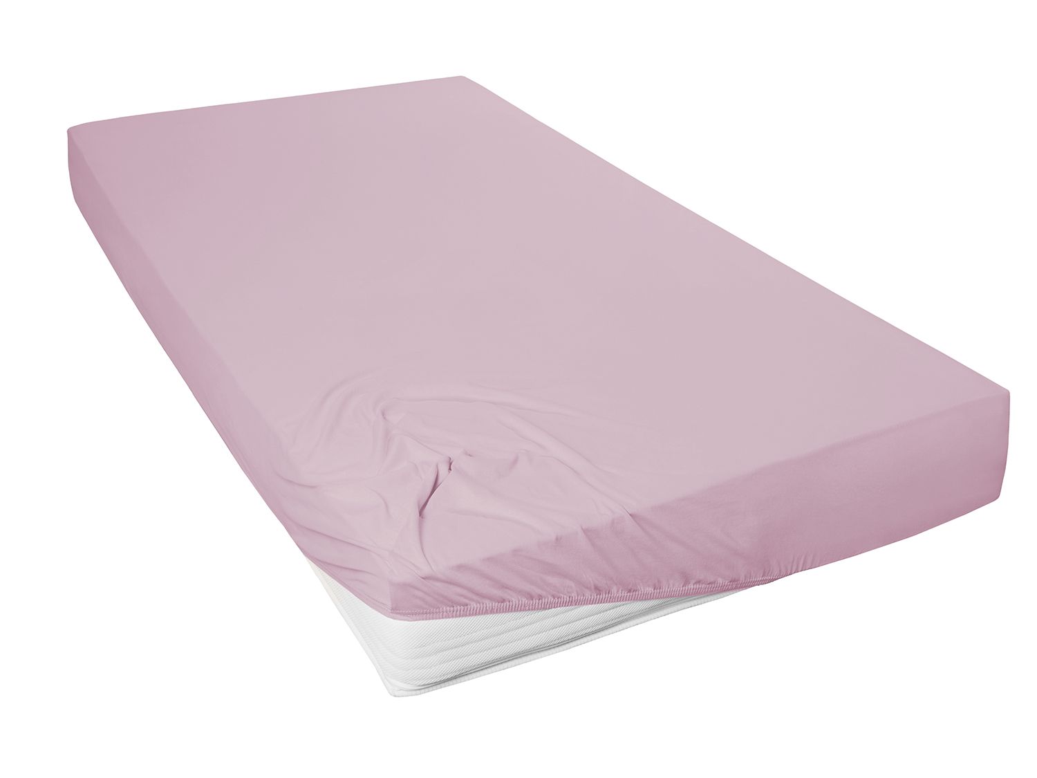 Przezieradło napinane Primera z gumką dookoła, wysokość narożnika do 22 cm. (Mauve, 90 - 100 x 200 cm)