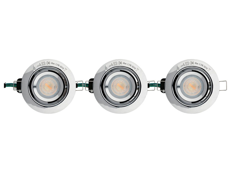 Pełny ekran: LIVARNO LUX 3 reflektorki LED do zabudowy Zigbee Smart Home, 1 zestaw - zdjęcie 3
