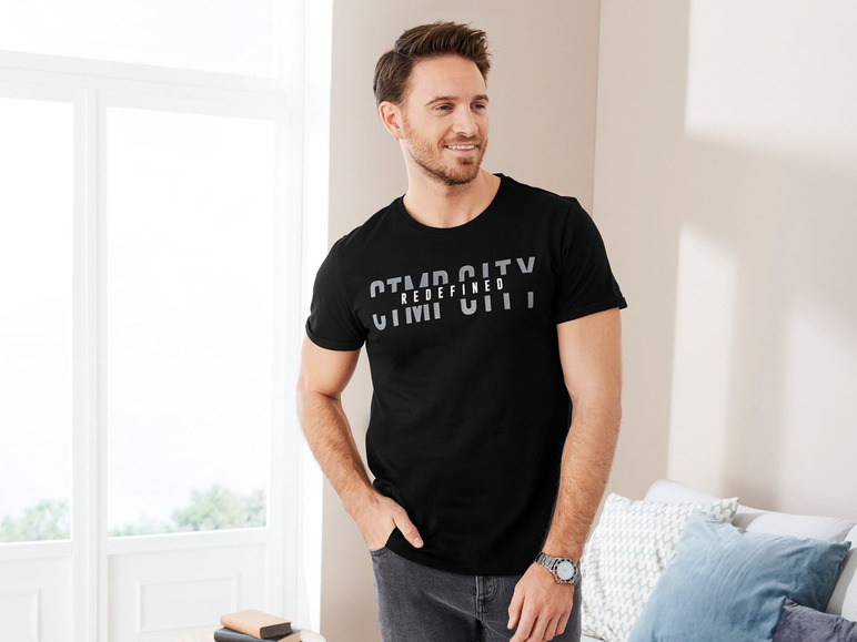 Pełny ekran: LIVERGY® T-shirt męski z bawełną, 1 sztuka - zdjęcie 2
