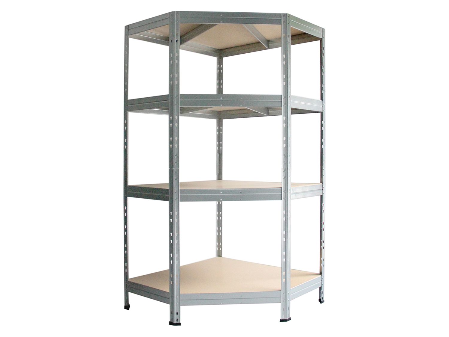 AR SHELVING Regał narożny Rivet z 4 półkami