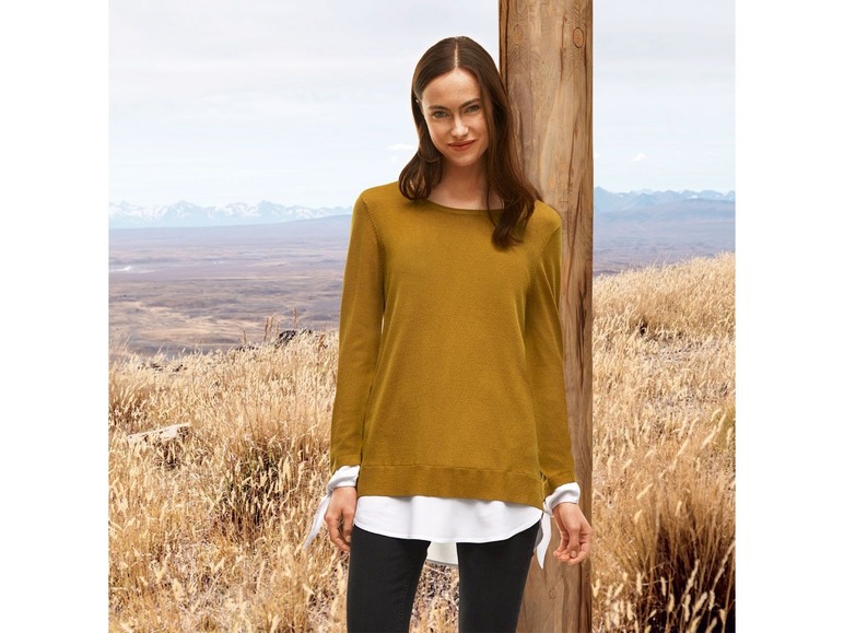 Pełny ekran: esmara® Sweter damski z koszulowym brzegiem - zdjęcie 6