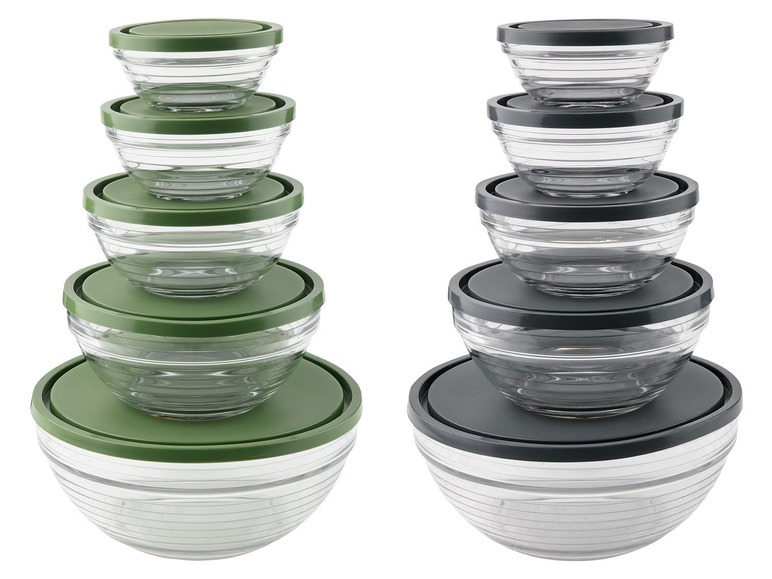 ERNESTO® Szklane pojemniki do przechowywania 5 sztuk