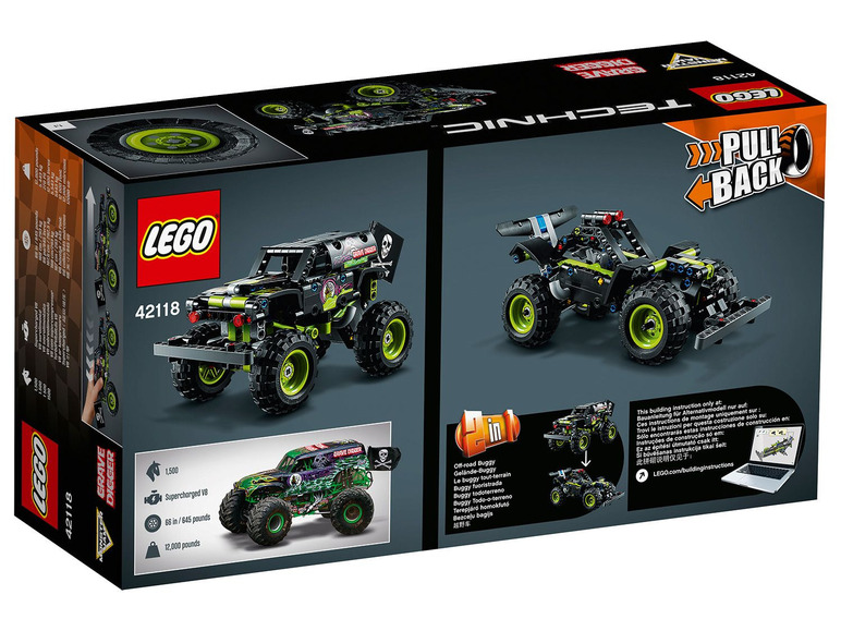 Pełny ekran: LEGO® Technic 42118 Monster Jam® Grave Digger® - zdjęcie 2