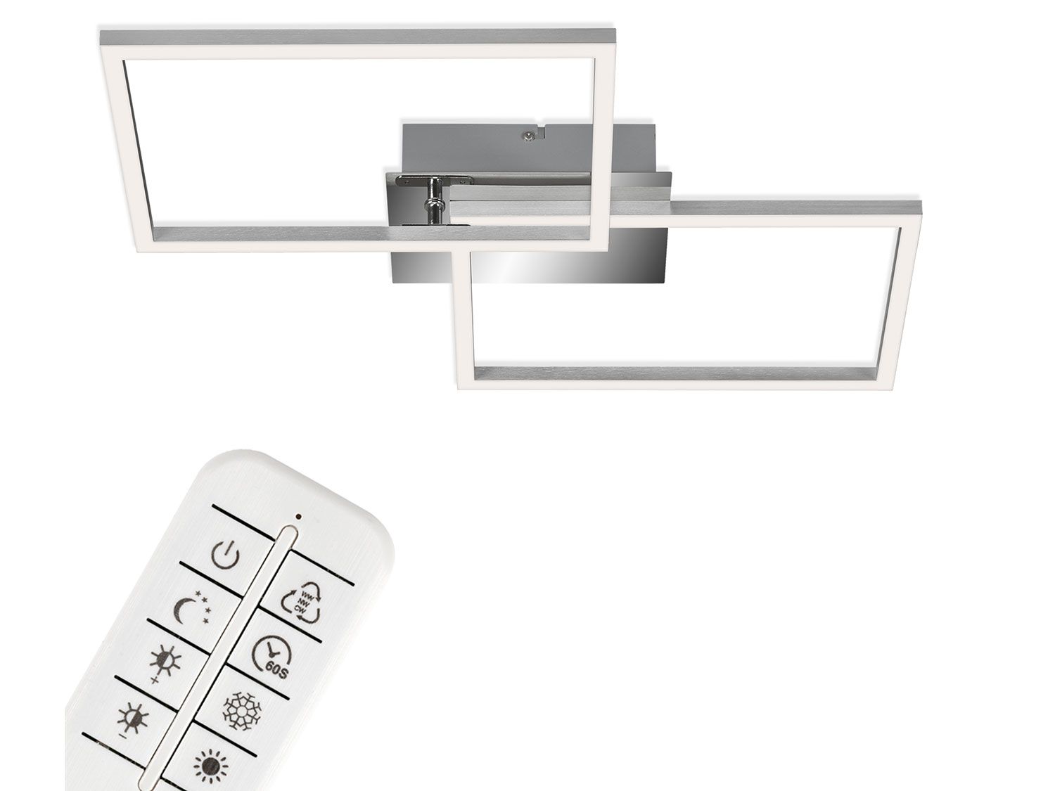CCT LED Designerska Lampa Sufitowa, Regulacja Barwy Światła i Jasności (Kwadrat)