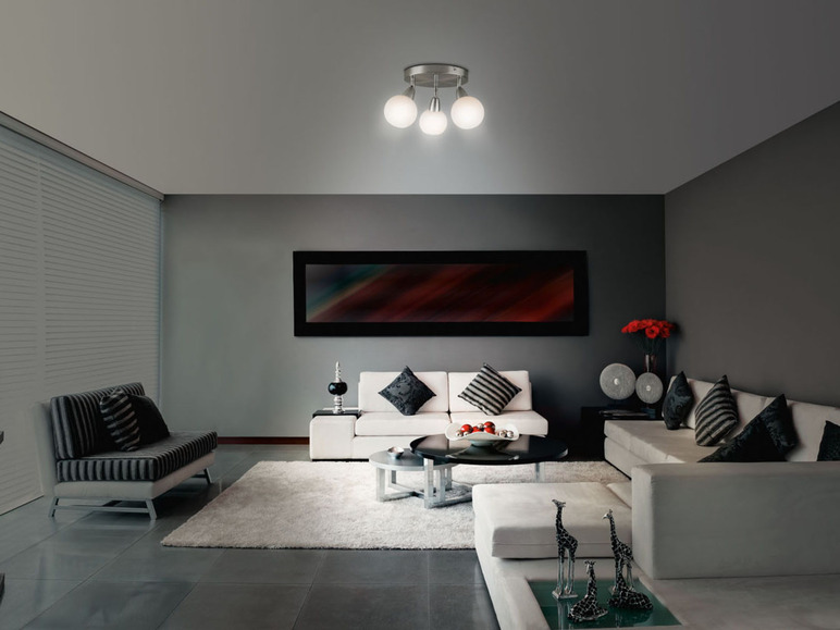 Pełny ekran: LIVARNO home Lampa sufitowa LED z satynowanego szkła - zdjęcie 7