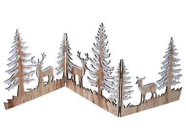 Pureday Drewniana dekoracja bożonarodzeniowa "Zimowy las"