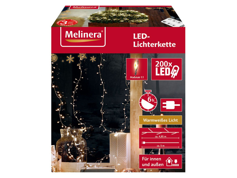 Pełny ekran: Melinera Łańcuch świetlny 200 diod LED, 1 sztuka - zdjęcie 9