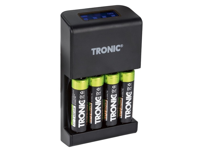 Pełny ekran: TRONIC® Ładowarka do akumulatorków z wyświetlaczem LCD TRC 4 A1 - zdjęcie 1