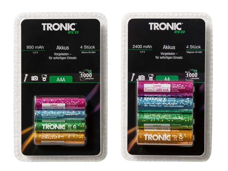 Pełny ekran: TRONIC® Zestaw 4 akumulatorków 1,2 V - zdjęcie 1
