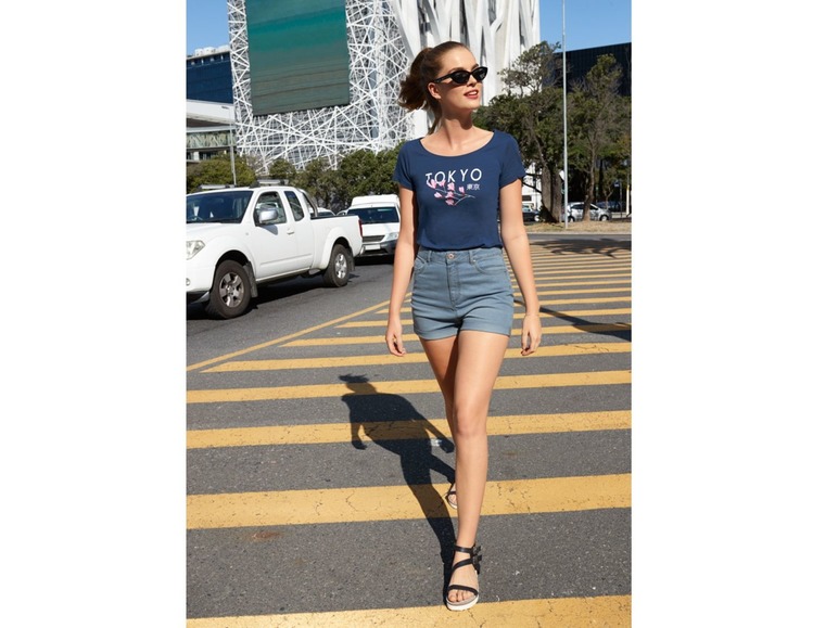 Pełny ekran: esmara® Szorty damskie jeansowe, 1 para - zdjęcie 6