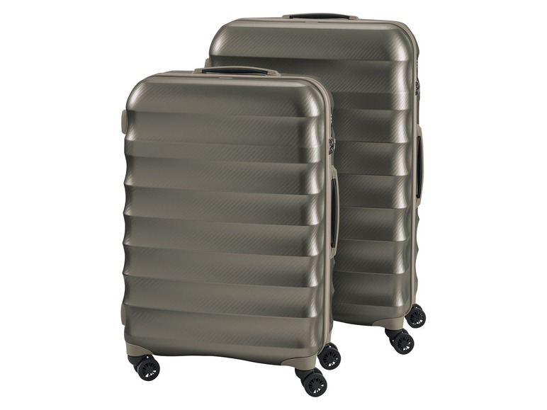 Pełny ekran: TOPMOVE Zestaw walizek z poliwęglanu, złoty - zdjęcie 1