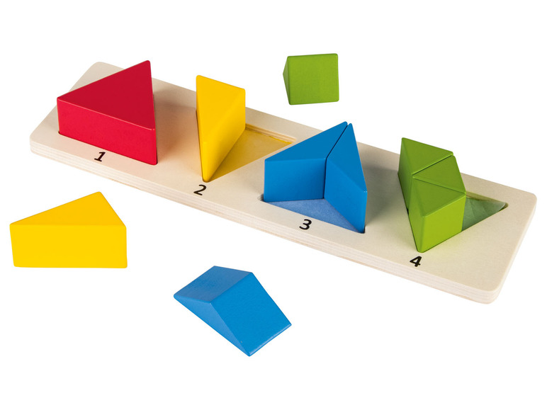 Pełny ekran: Playtive Drewniane puzzle geometryczne Montessori, 1 komplet - zdjęcie 9