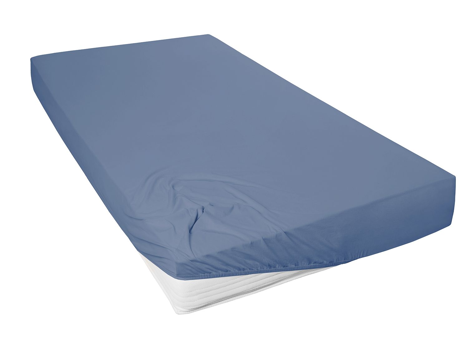 Przezieradło napinane Primera z gumką dookoła, wysokość narożnika do 22 cm. (Niebieski, 140 - 160 x 200 cm)