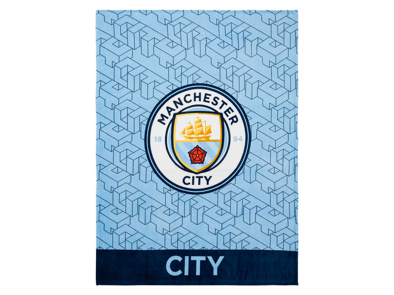 Pełny ekran: Koc z logo Manchester City, 150 x 200 cm - zdjęcie 1