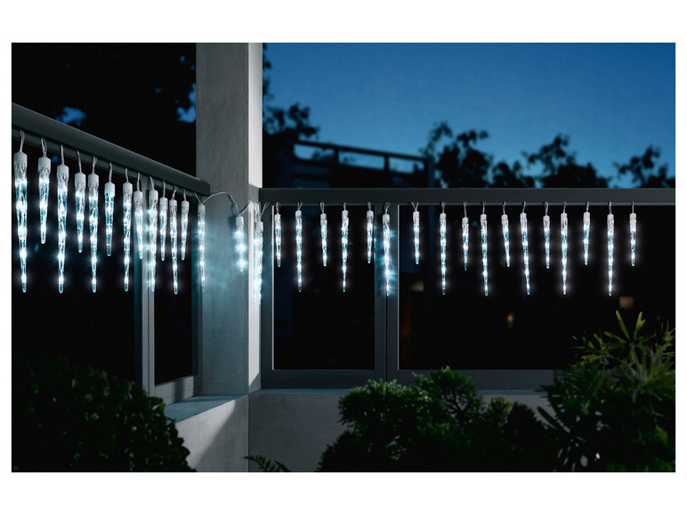 Pełny ekran: LIVARNO home Girlanda świetlna - sople lodu, 128 diod LED, 1 sztuka - zdjęcie 7