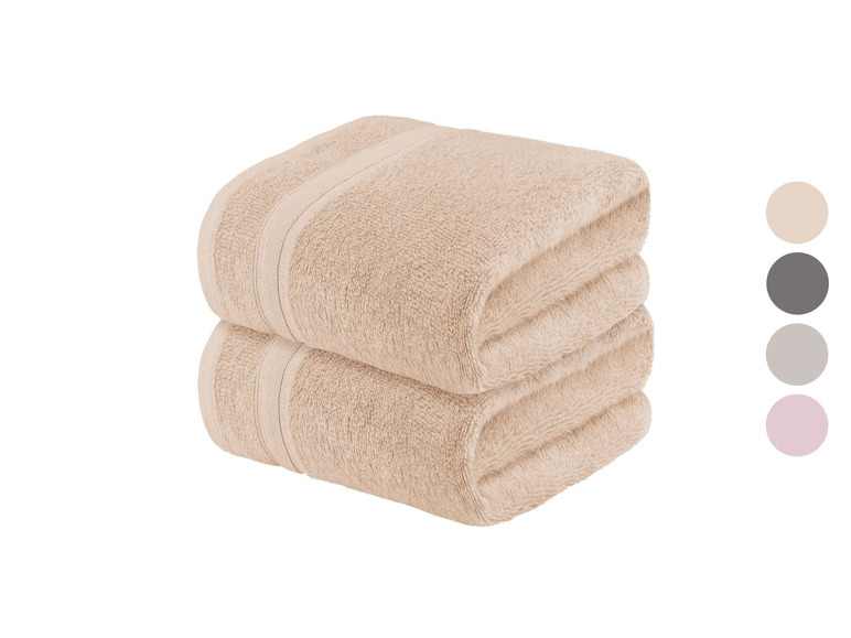 Pełny ekran: LIVARNO home Ręczniki frotté z bawełny 50 x 100 cm, 2 sztuki - zdjęcie 1