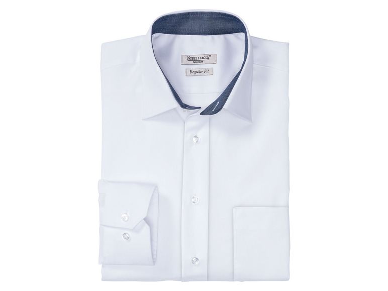 Pełny ekran: NOBEL LEAGUE® Koszula biznesowa męska, biała - zdjęcie 3