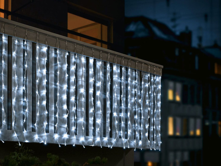Pełny ekran: Melinera Dekoracja świetlna LED, 220 diod z 8 funkcjami, 2 x 1 m, 1 sztuka - zdjęcie 8