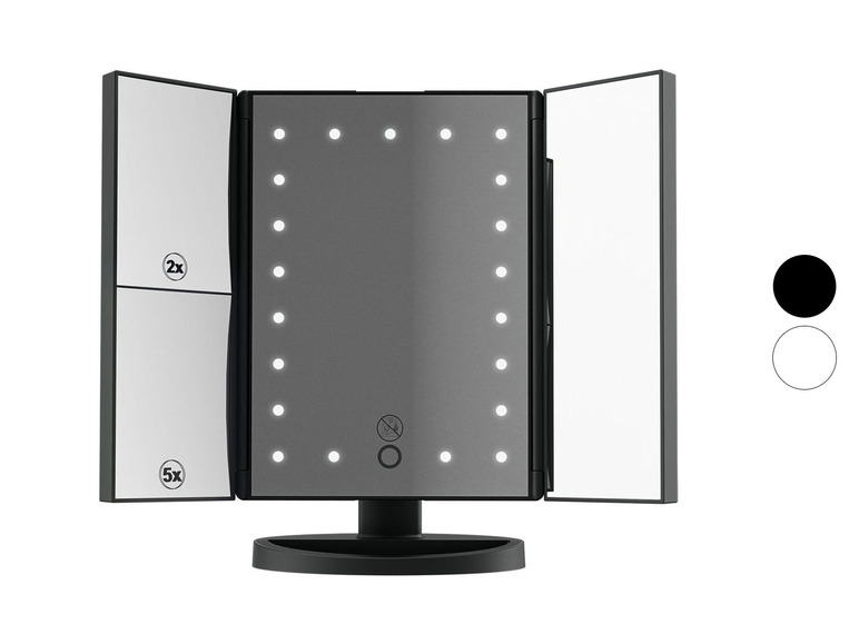 Pełny ekran: Livarno Home Lusterko kosmetyczne LED MKSLK 6 A2 składane, 1 sztuka - zdjęcie 1