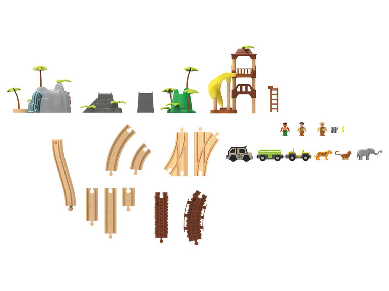Pełny ekran: Playtive Drewniana kolejka dżungla lub plac budowy, 1 zestaw - zdjęcie 18