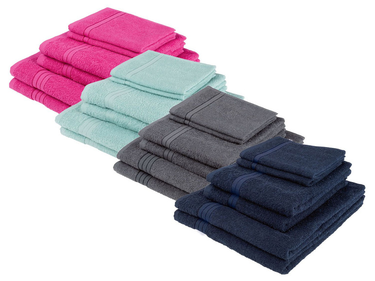 Pełny ekran: miomare 6-częściowy zestaw ręczników z frotte, 1 komplet - zdjęcie 1