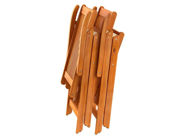 Pełny ekran: florabest Krzesło ogrodowe składane z podłokietnikami z drewna akcjowego - zdjęcie 4