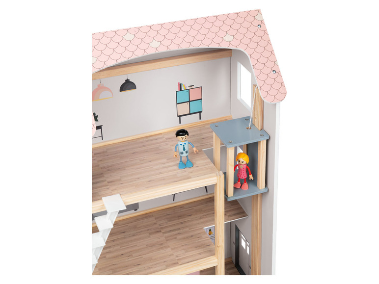 Pełny ekran: PLAYTIVE® Drewniany domek dla lalek z wyposażeniem - zdjęcie 6