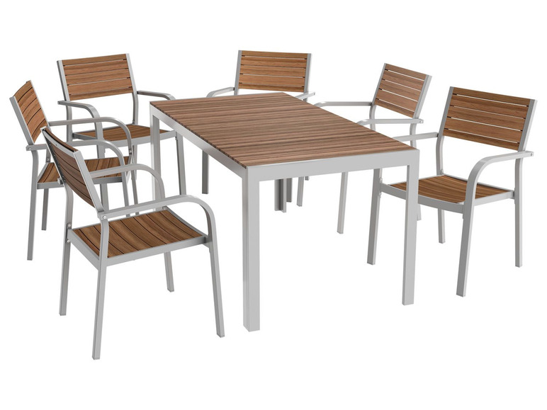 Pełny ekran: florabest Krzesło sztaplowane aluminiowe z drewnem - zdjęcie 6