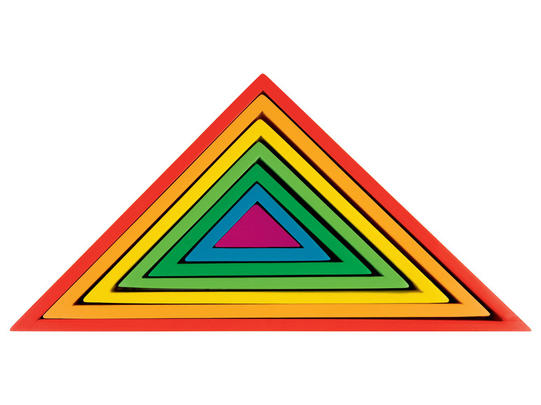 Pełny ekran: PLAYTIVE® Drewniana układanka Montessori w kolorach tęczy, 1 sztuka - zdjęcie 1