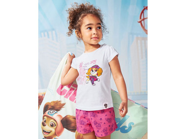 Piżama dziewczęca z kolekcji Psi Patrol (t-shirt + spodenki), 1 komplet