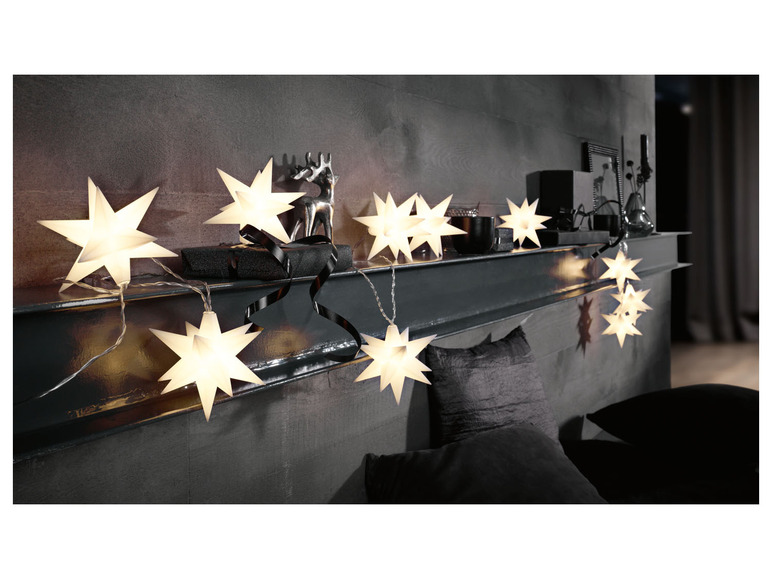 Pełny ekran: LIVARNO home Girlanda świetlna LED ze świecącymi gwiazdami 3D - zdjęcie 6