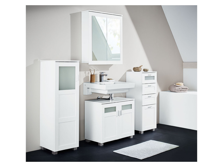 Pełny ekran: LIVARNO home Witryna łazienkowa biała Basel - zdjęcie 2