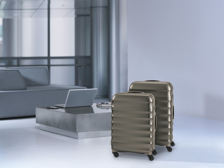 Pełny ekran: TOPMOVE Zestaw walizek z poliwęglanu, złoty - zdjęcie 4