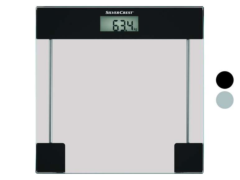 Pełny ekran: Silvercrest Personal Care Szklana waga łazienkowa z wyświetlaczem LCD, SPWE180 A1 - zdjęcie 1