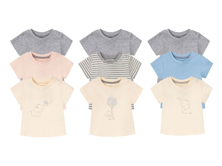 Pełny ekran: LUPILU® T-shirt niemowlęcy, 3 sztuki - zdjęcie 1
