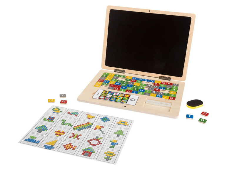 Pełny ekran: Playtive Drewniany laptop dla dzieci - zdjęcie 1