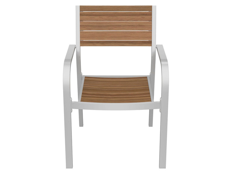 Pełny ekran: florabest Krzesło sztaplowane aluminiowe z drewnem - zdjęcie 3