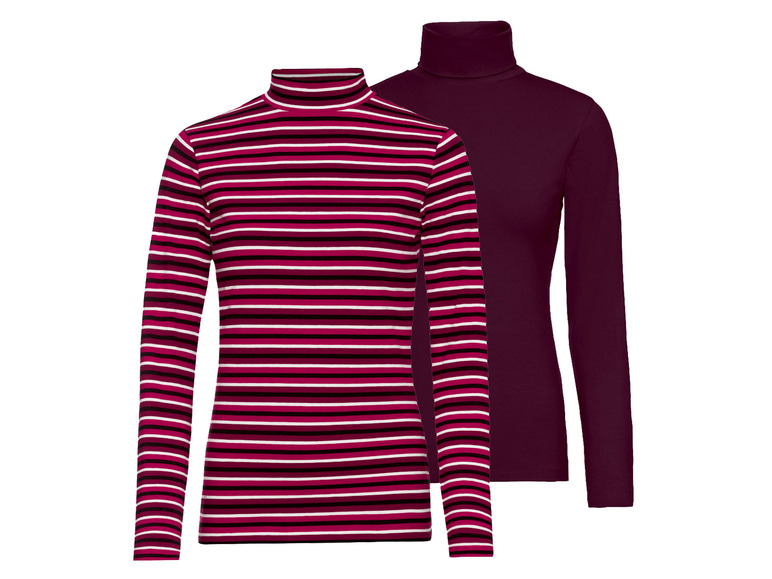 Pełny ekran: esmara® Bluzki z golfem damskie z bawełną, 2 sztuki - zdjęcie 8